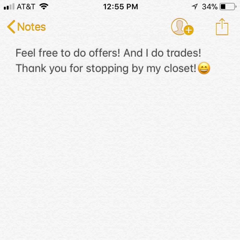 I do trades and offers!